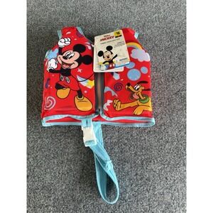 Disney Junior‎ Mickey Fabric Swim Vest Size S/M 40lb Max 1 Years & Up SH13